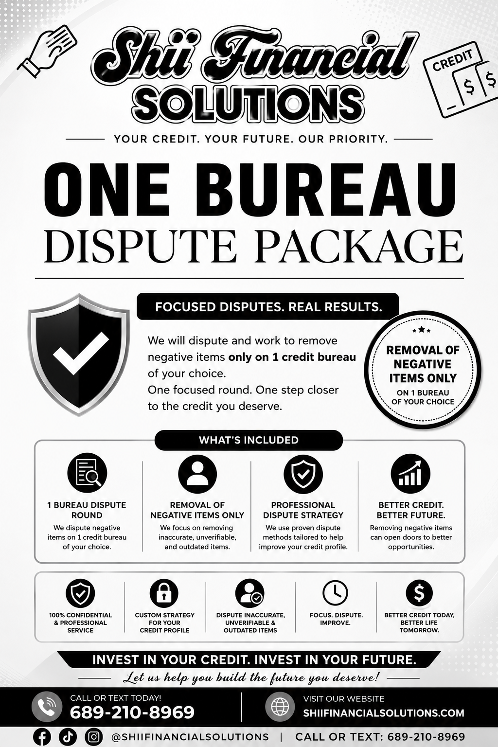 One Bureau Only Dispute Package